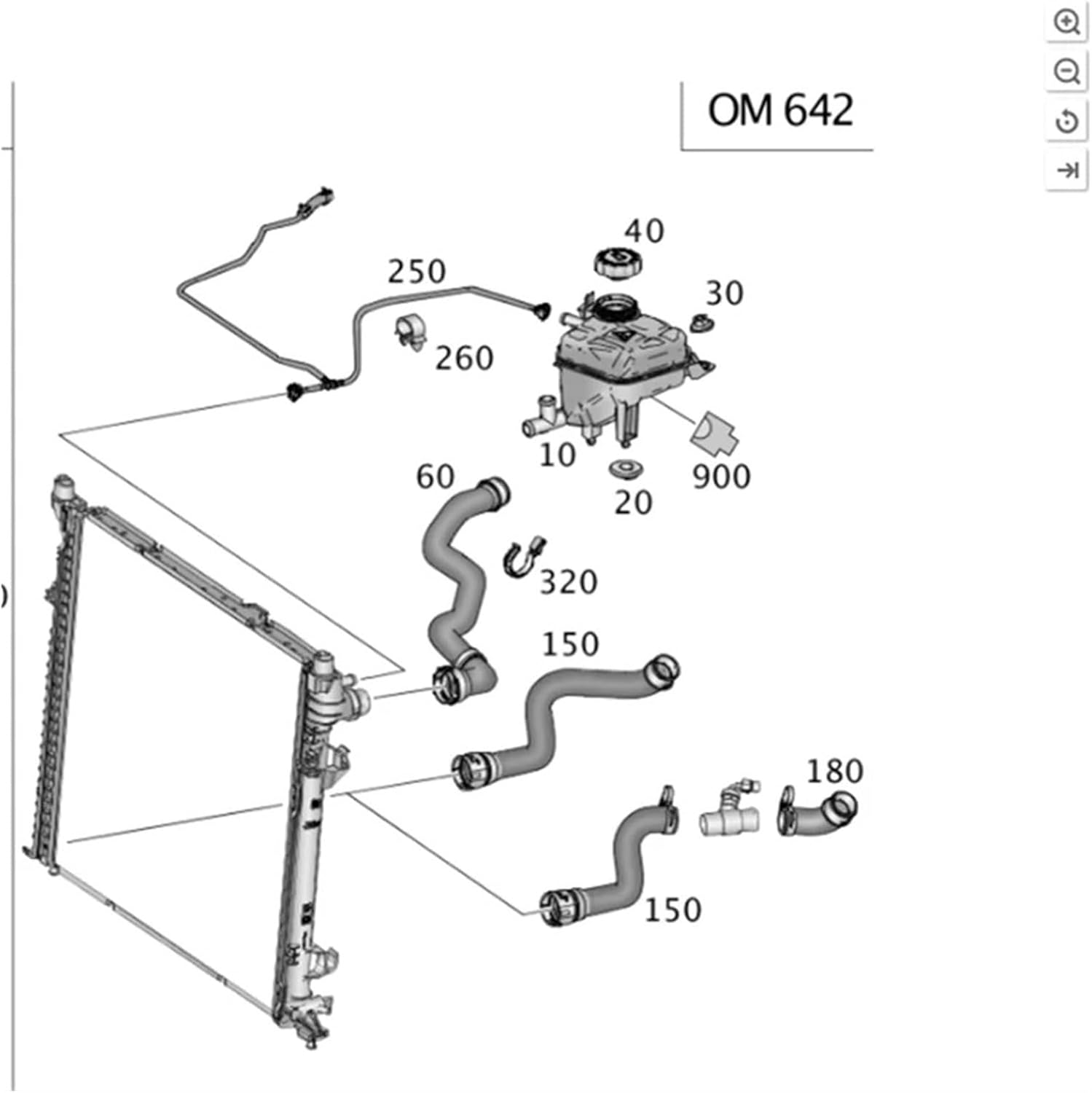 1665000475 1665000575 Car Engine Upper and Lower Cooling Water Pipe Compatible with Mercedes Benz W166 W292 GLE350 GLS350(1665000575)