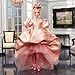 Barbie A Tribute to Fashion Doll – 18th Century-Inspired Collectible with Floral Jacquard Gown, Pink Papillote Curls, and Accessories – Gold Label