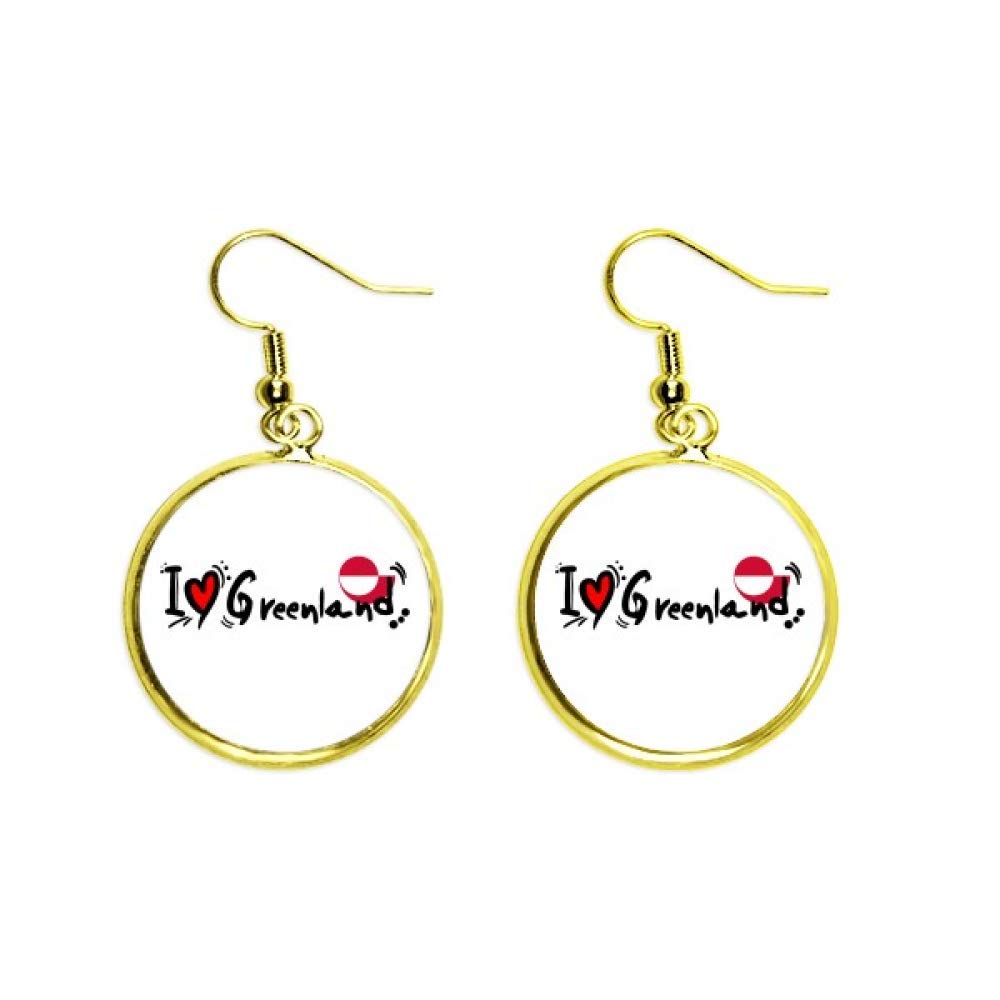 Pendientes de Groenlandia joyería mujer dangle drop earring color dorado 2