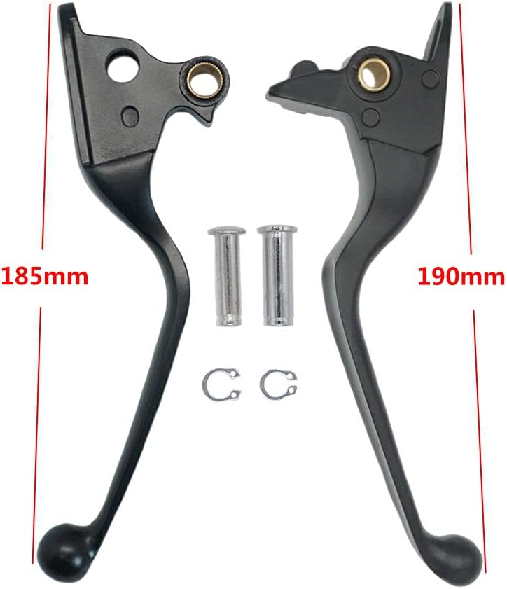 Black Brake Clutch Hand Lever Sets Pairs Aftermarket Part Compatible with Harley Davidson Dyna Softail Fat Boy Low Rider Super Glide Wide Glide Breakout 2018 2019 2020