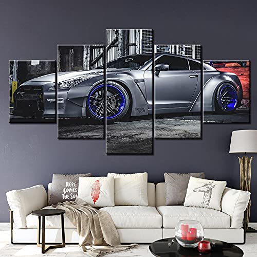 Tableau Deco Murale Salon Moderne Grand Format pour Remplacer un Mur Vide 5 Pcs