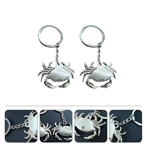 Besportble Car Key Chains Women 2Pcs Fashion Crab Keychains Zinc Alloy Crab Haning Keychains Key Holder Crab Key Chains For Keys Bag Backpack First Communion Decorations #TOP5