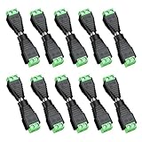 ANLINK 10 Pairs (10 x Male + 10 x Female) 12V 5.5mm x 2.1mm DC Power Jack Plug Adapter Connector for LED Strip, CCTV Security Camera, and More