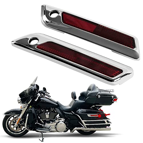 Kit de herrajes, cerraduras y bisagras para alforjas duras, compatible Harley Road King 2014-2020 (Cromo y Negro) miniatura 2