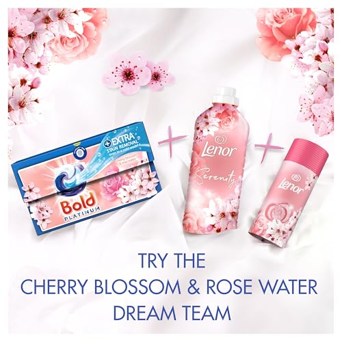 Bold Platinum PODS® Washing Liquid Laundry Detergent Capsules 104 Washes (52x2), Cherry Blossom & Rose Water, Extra Stain Femoval, With Built-In Lenor Softener - Image 6