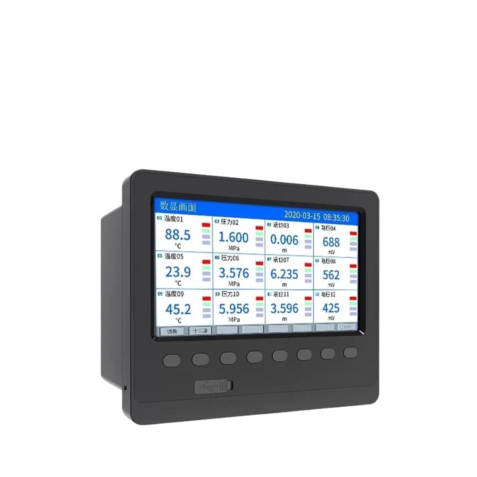 Registratore di temperatura multicanale senza carta a colori Curva di temperatura multicanale di livello industriale(4 channels MIK-R6000C)