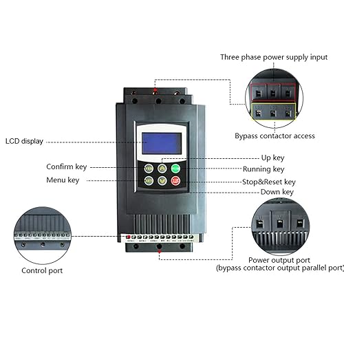 Miniatura 2 de Arrancador trifásico del motor de CA de ATO 10 hp, arrancador suave del motor eléctrico trifásico 440V 7,5 kilovatios