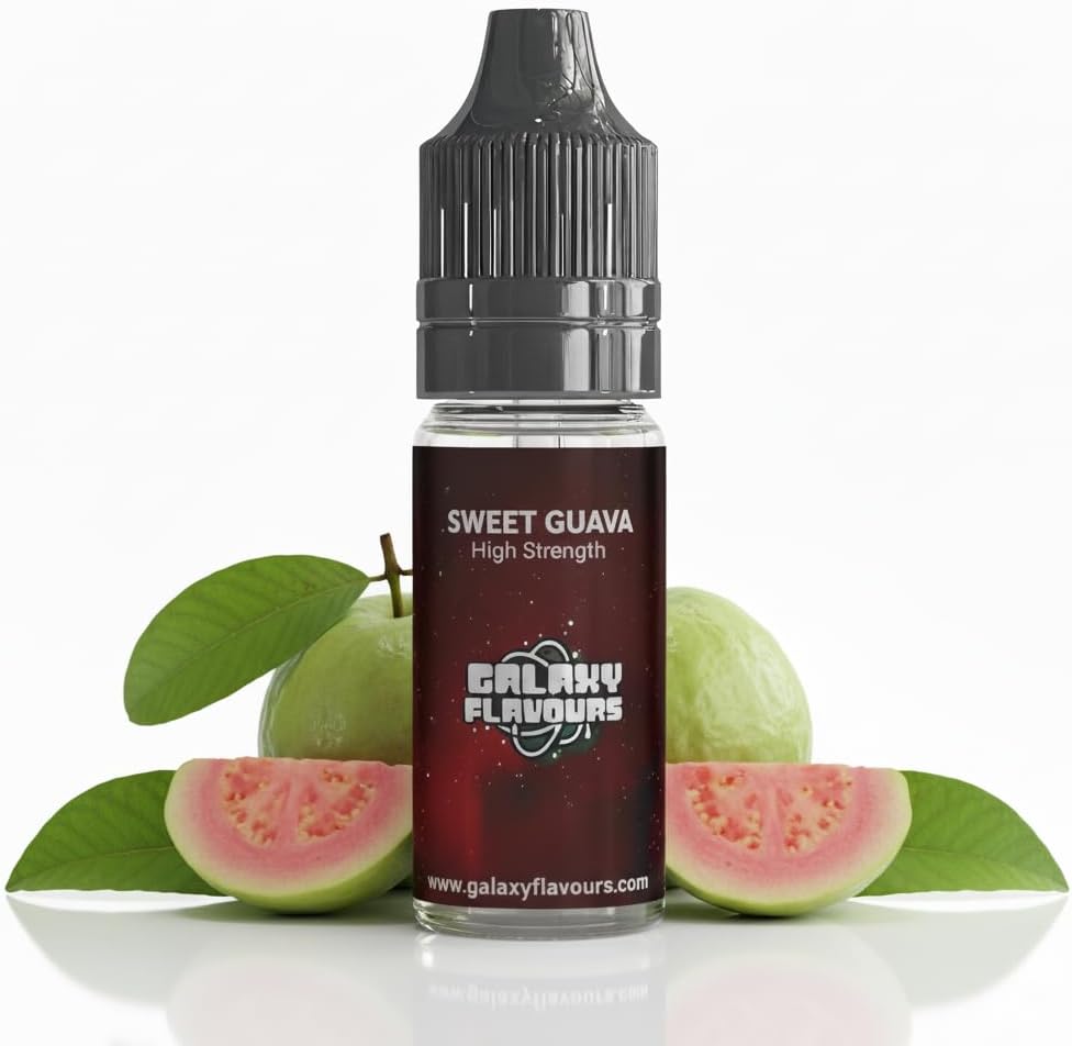 Sweet Guava Food Flavouring Drops 10ml - Premium Tropical Fruit Extract for Professional Dessert Making & Luxury Caribbean Baking - High Strength Food Grade Concentrate by GALAXY FOOD FLAVOURS