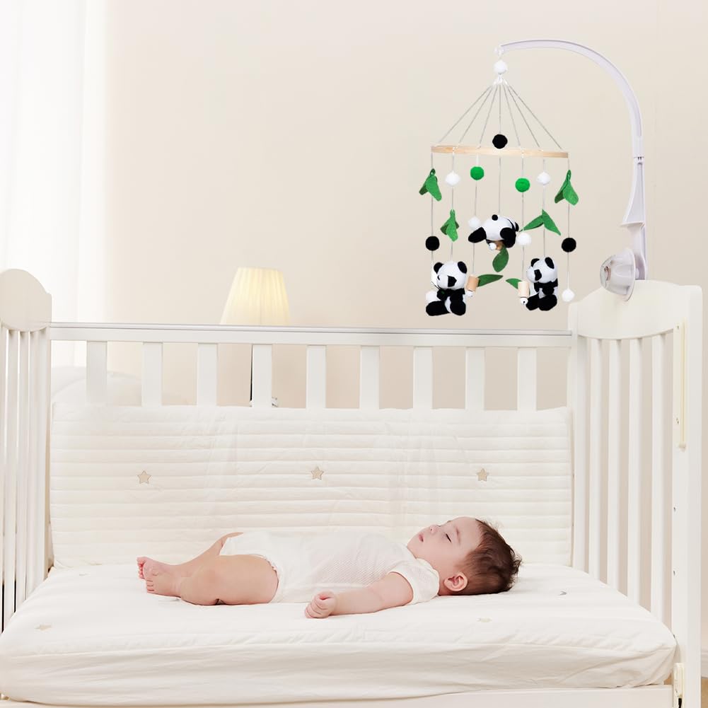 Móvil Cuna Bebé Carillón De Viento Gris – Nubes Y Bolas De Fieltro 3D Hecho A Mano, Colgante Para Cama De Niños Y Niñas (Diámetro 20cm X Alto 50cm)