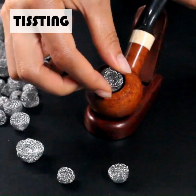 100 Pièces Écrans Boule Pipe à Tabac 16mm Acier Inoxydable - Filtres Lavables Pour Pipe