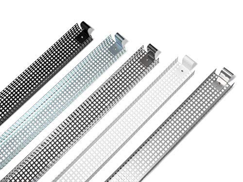 Modulor Kabelkanal für Tischgestell E2, 9,5 x 5,0 x 132,0 cm, Schwarz | Kabelführung für den Schreibtisch aus pulverbeschichtetem Stahl für E2 Tischgestelle; Kabelhalterung inklusive Schrauben