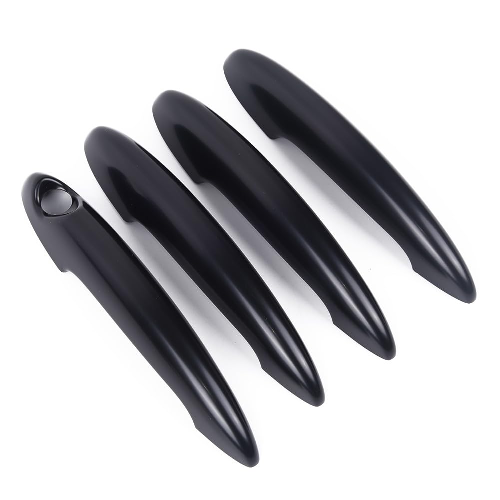Lot de 4 caches de poignée de porte noir brillant pour Mini R60 pour Countryman pour Cooper S 2011-2016, compatibles avec le plastique PC, rayures, installation facile, sans trace