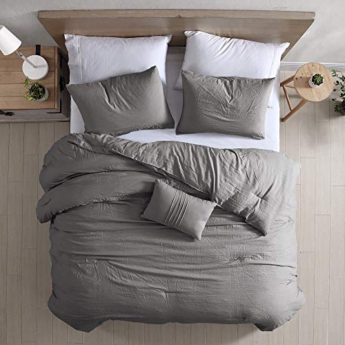 Image of Modern Threads 4-Piece Garment-Washed Comforter Set Beck Grey King