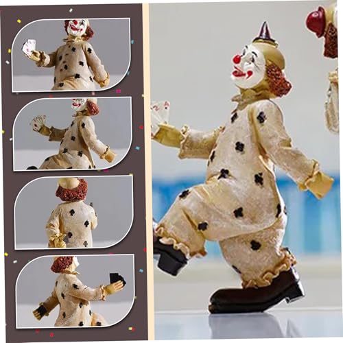 Figurine de clown résine cirque vintage statue détaillée décor table