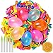 BESTZY Magic Water Balloons,Globos de Agua,Bombas de Agua,Incluye 1000 Globos,1000 Bandas de Goma y 5 aplicadores de Juguete