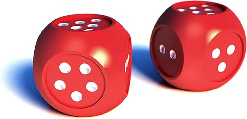 II - Dados D6 de acero inoxidable - Juego de dados grandes de metal pesado D6 - Dados sólidos de 0.630 in con esquina extra redondeada para un mejor