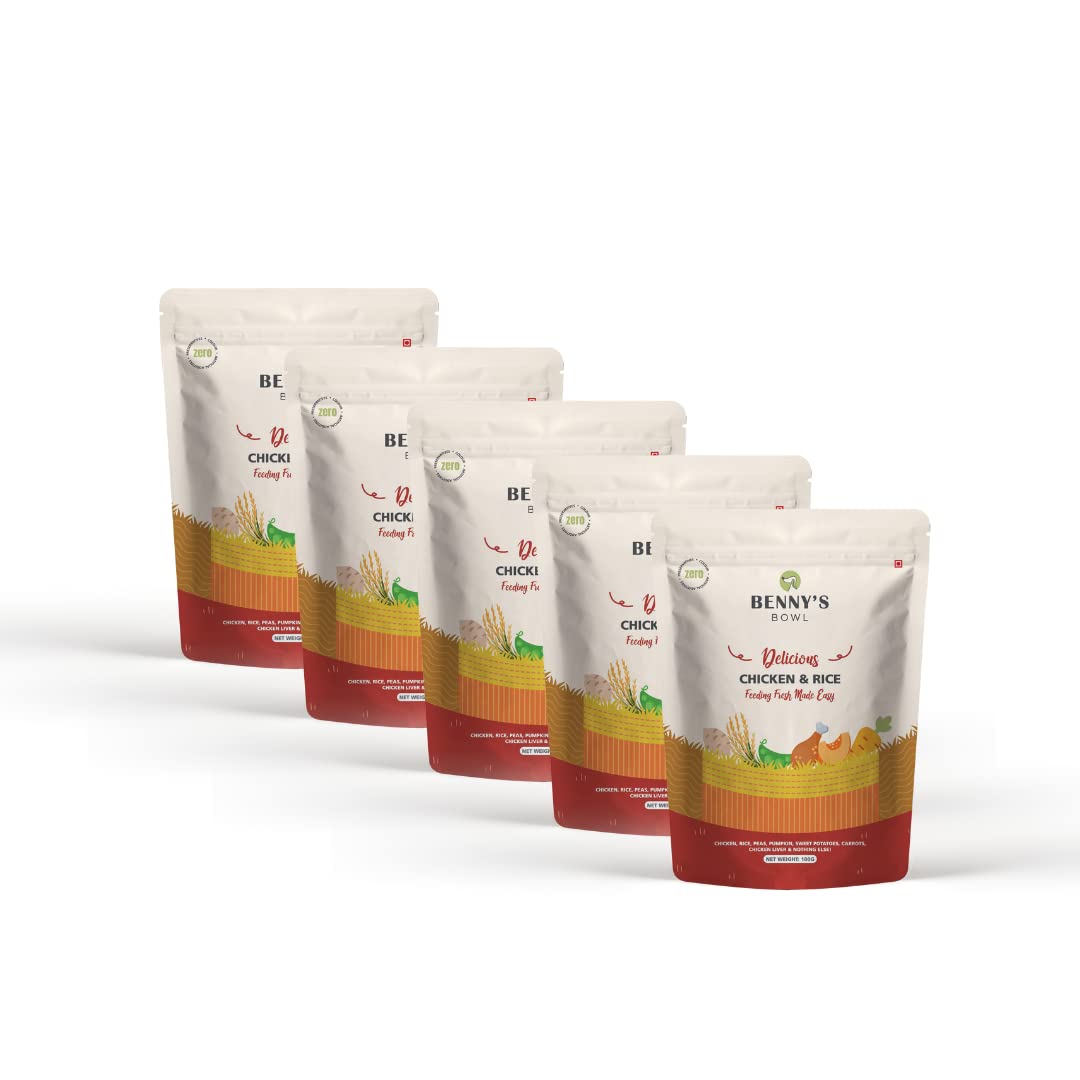 BENNYS BOWL Fresh Dog Semi-Solid Food - Chicken & Rice Recipe - 5 Pack X 100G, for All Life Stages (B0BQYTGXKT) Amazon Price History, Amazon Price Tracker