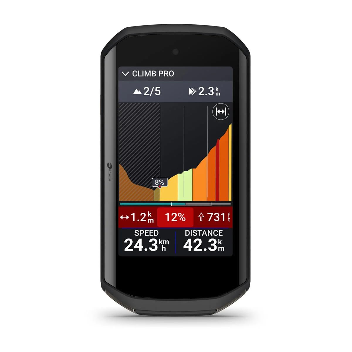 SIMPLETEK - Ciclocomputer Gps Multibanda Display Lcd 3.5" Touchscreen 64gb | 5Hz, pagamenti contactless, campanello integrato, IPX7, 480 x 800 pixel, Wi-Fi, autonomia fino a 60 ore, Bluetooth