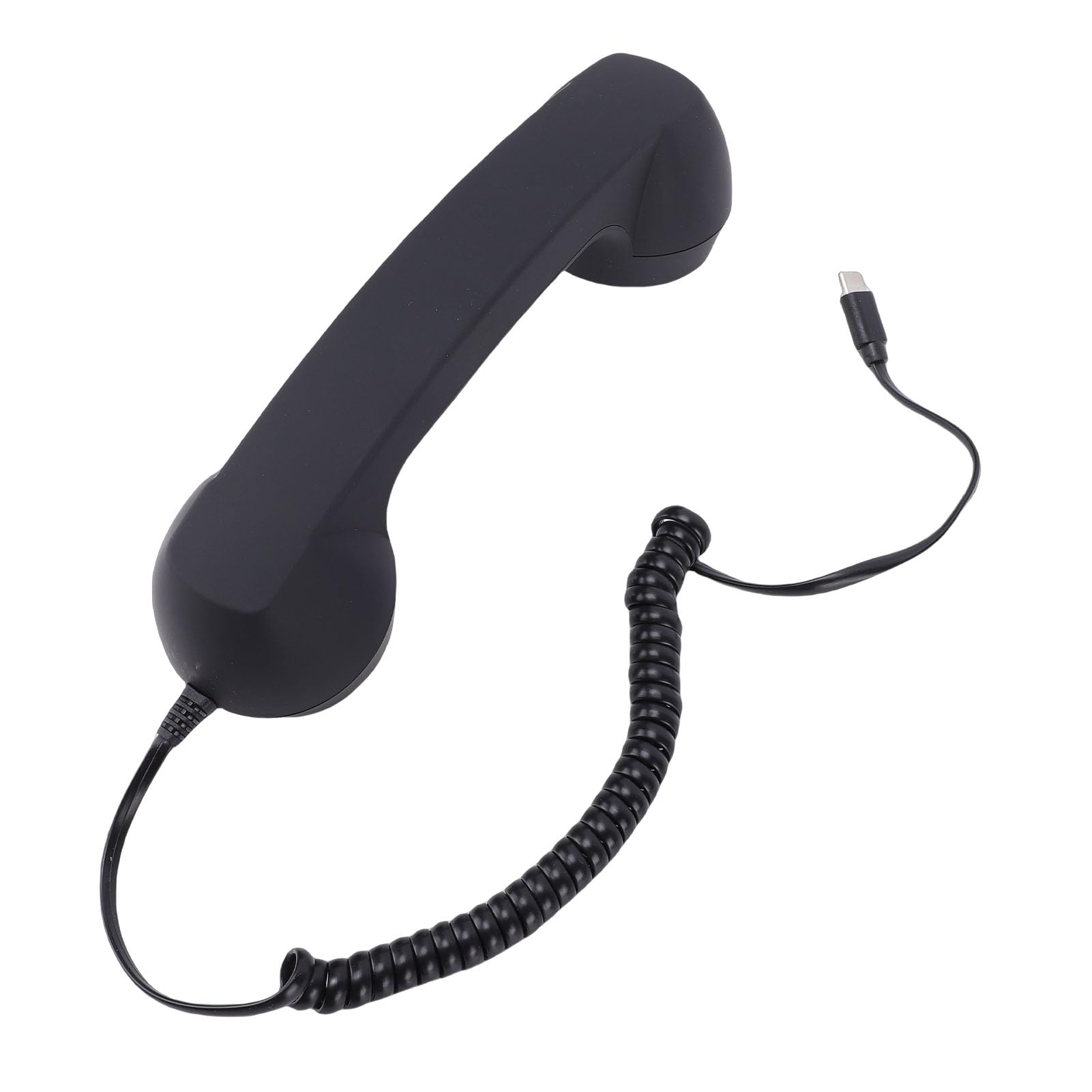– Retro Phone Handset, Vintage Telephone Handsets, Ergonomic Landline Receiver for Cell Mobile Video Conferences, Calls, Meetings & Elderly (Black)