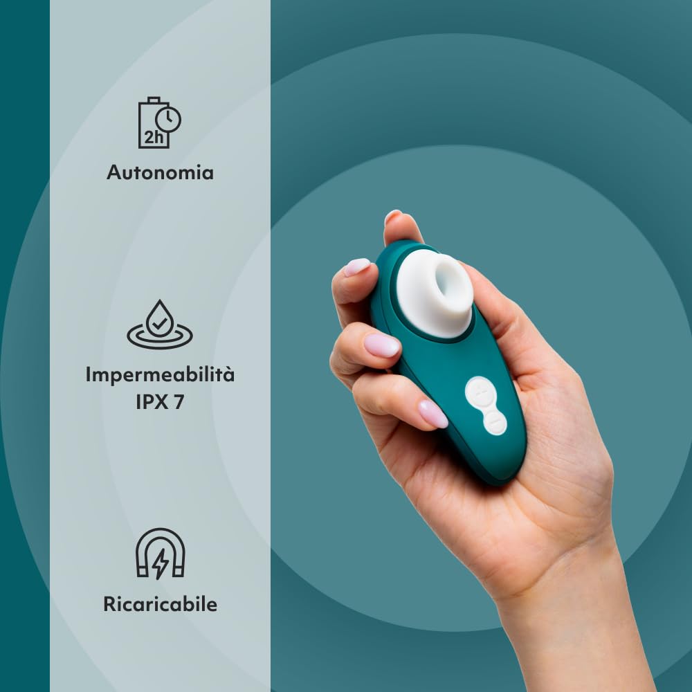 Womanizer Liberty 2 Sex Toy Pleasure Air – Vibratore Succhia Clitoride – Stimolatore Clitorideo per Donne e Coppie – Sex Toy per il Risucchio – Impermeabile – Ricaricabile | Petrolio