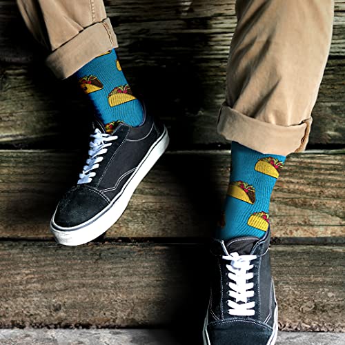 Socktastic mens If You Can Read This Taco - 2 Pack of Funny Novelty Socks, Casual Crew Fits Shoe Size 8-1 Socks, If You Can Ready This Bring Tacos, Large US4
