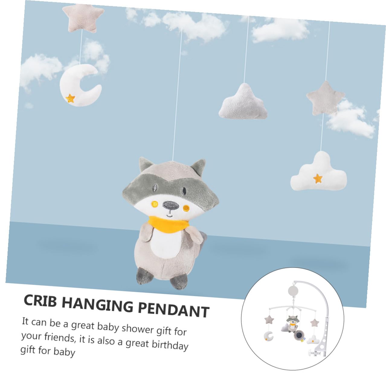 GALPADA Carillón y Decoración de Habitación Infantil de Viento Colgante Música Giratoria, Accesorio de Plástico para Cuna de Ñiño Adecuado para Obsequio de Baby Shower