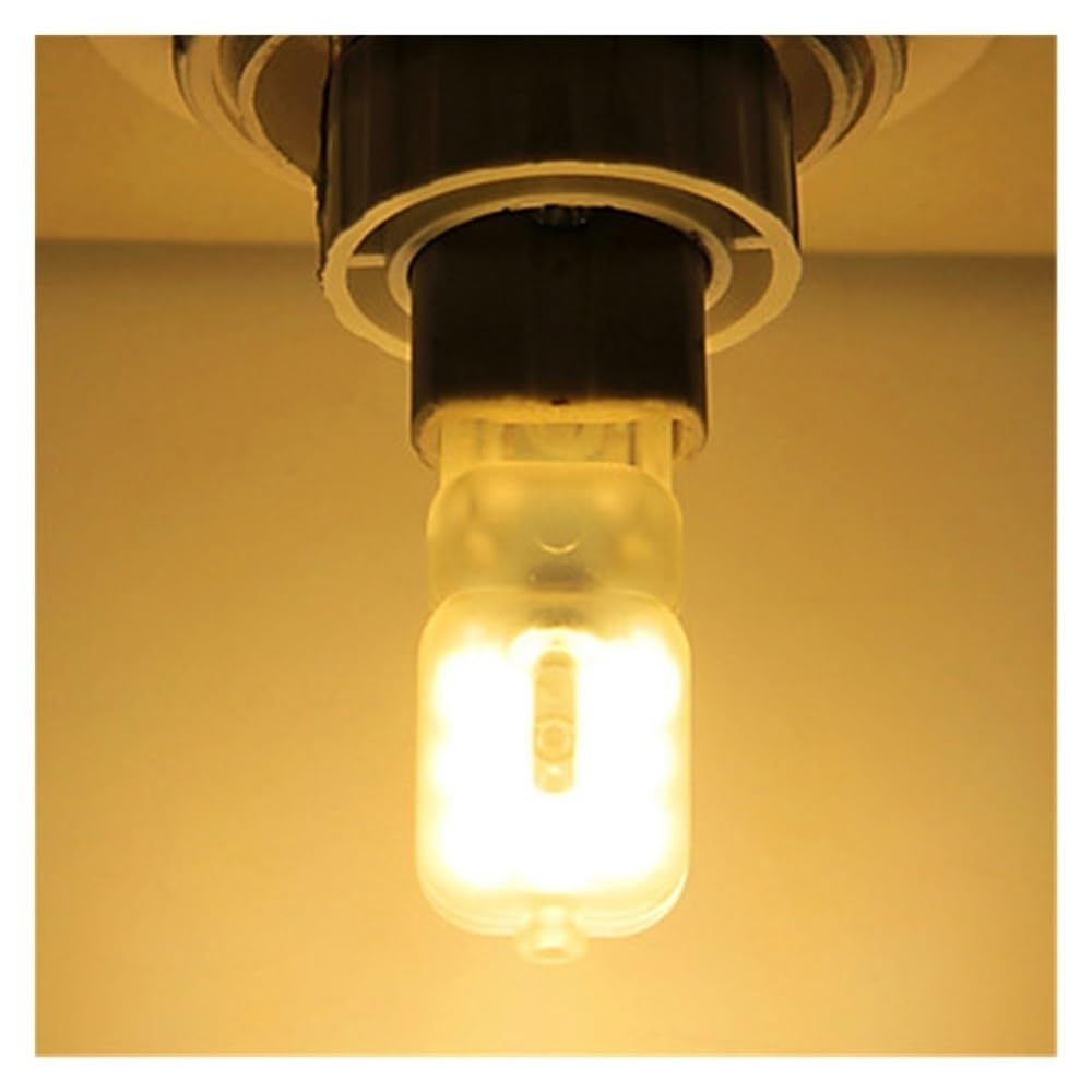 HHF Illuminazione domestica, Confezione da 50, Lampada a LED AC220V Dimmerabile G9 5W SMD2835 Lampadina a LED Lampadario di cristallo(Warm White)