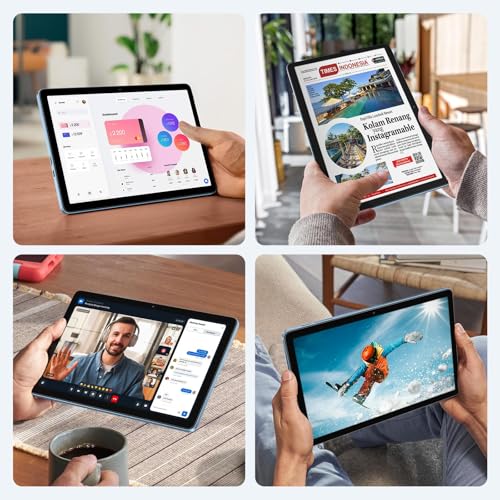 Image of Tablets Clearance 2026, Mini Laptop with Keyboard, Cheap Laptop Small 2 in 1 Android Tablet, 10 Inch 24GB RAM+128GB ROM, Octa-Core 6000mAh 1280x800 IPS HD, 5G WiFi with Case Mouse Stylus Blue