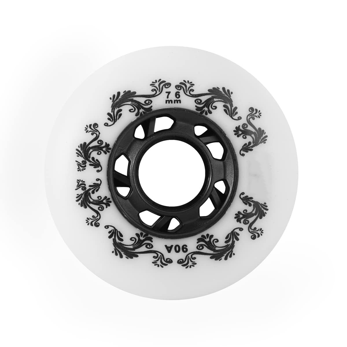 Confezione da 8 ruote di ricambio per pattini in linea da esterno, 90 A, freestyle, resistenti, 72 mm, 76 mm, 80 mm, per pattini a scelta (bianco, 76 mm)