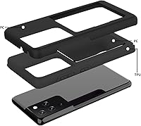 Vista 7 de Asuwish Funda compatible con Samsung Galaxy S21 Ultra Glaxay S21ultra 5G y protector de pantalla de vidrio templado, soporte para tarjeta de crédito