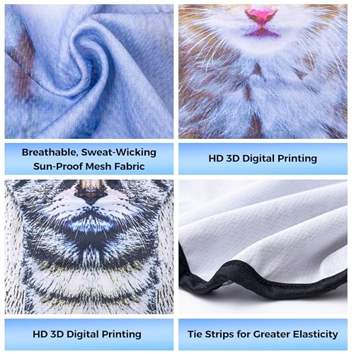 Image of 2 Pack 3D Cat Ski Mask with Ears - Funny Animal Balaclava Shiesty for Cosplay, Winter Festivals, Halloween, Outdoor Activities - Breathable Face Cover for Men & Women