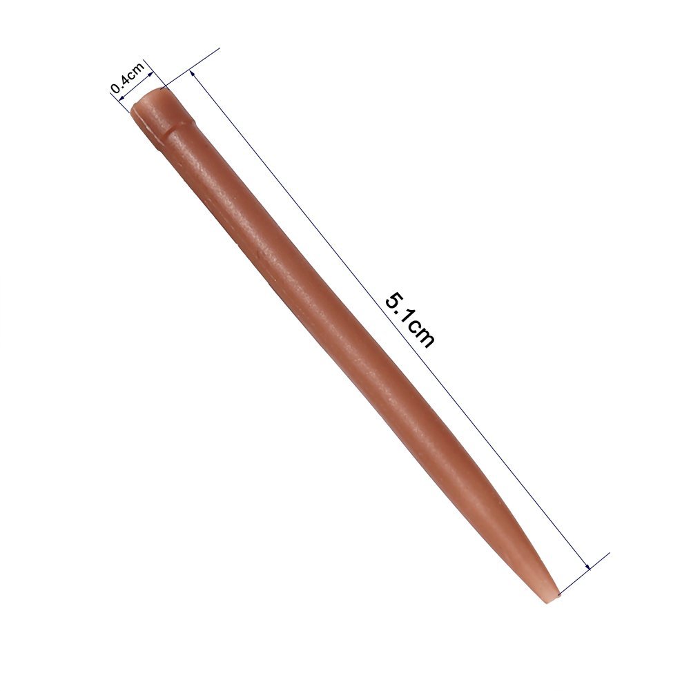 Alomejor 30 sztuk/torba 51 mm nieplączące się rękawy Safety Lead Clips miękki ogon, gumka Quick Change krętlik do wędkowania i rękawów