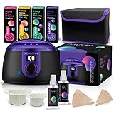 Sensiona Wax Machine Kit, Professional Hot Wax Warmer Hair Removal, Complete Hard Waxing Kit for Brazilian Bikini Wax, Underarms, Legs, and Face, Includes Before and After Waxing Skin Care Spray