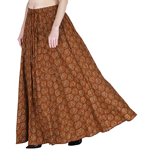 Image of Sttoffa Cotton Printed Women Wear Maxi Long Skirt 40 inch inch Full Length