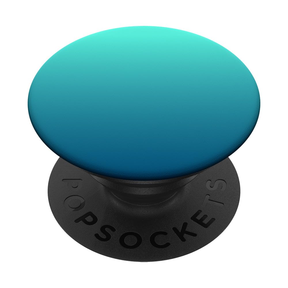 Simple Solid Color Chic Ombre Turquoise Design PopSockets Adhesive PopGrip