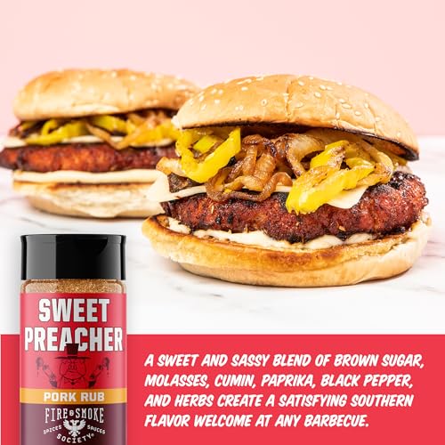 Fire & Smoke Society Barbecue & Grilling Variety Pack | BBQ Seasonings and Rubs for Smoking | Gifts for Him, Father's Day Gifts for Dad | Large Spices Bbq Spice Kit (4-Pack)