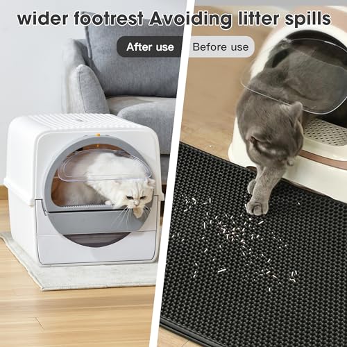 Arenero Autolimpiante para Gatos Grande Blanco y Gris miniatura 7