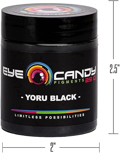 Miniatura 6 de Eye Candy Pigmento en polvo de mica prémium "Yoru Black" (0.88 oz), aditivo multiusos para manualidades y manualidades  carpintería, epoxi, resina,