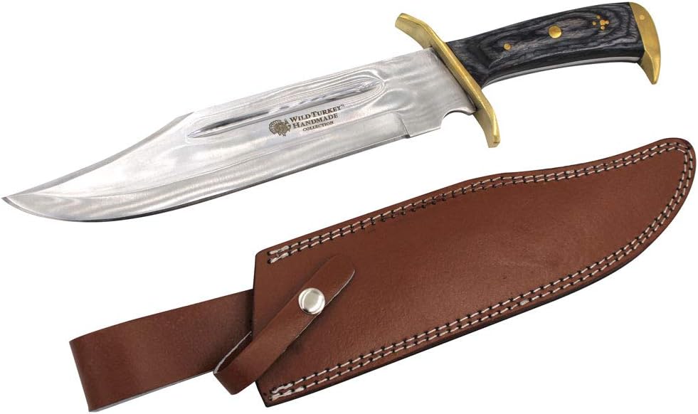Wild Turkey Handmade Western Outlaw Hunting Camping Knife (CW) (Sliver)