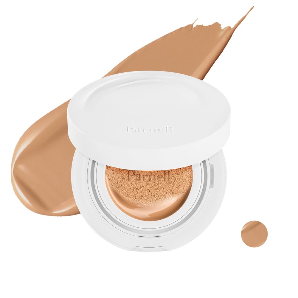 Parnell Cicamanu Serum Cushion - Moisturizing Foundation for Soothing, Coverage, Glass Skin and Lightweight for Sensitive and Dry Skin Pearl Skin (