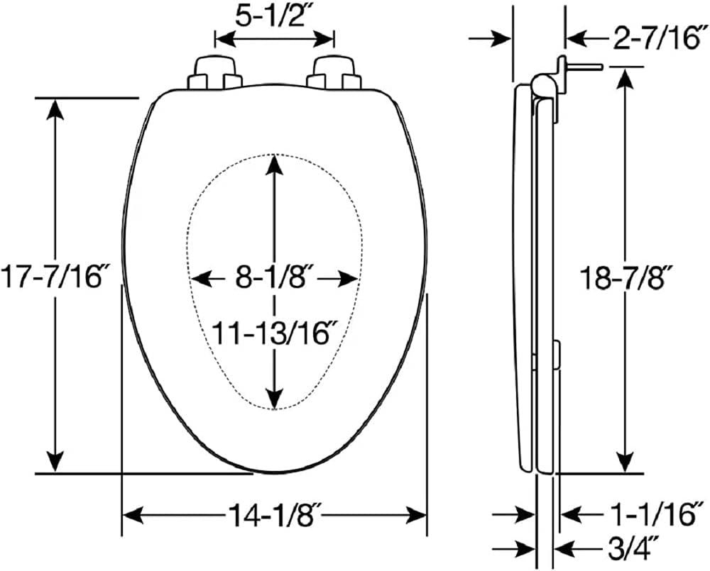 Up To 40% OFF Mayfair 1830CHSL 000 Toilet Seat, 1 Pack-ELONGATED, White-Chrome Hinges