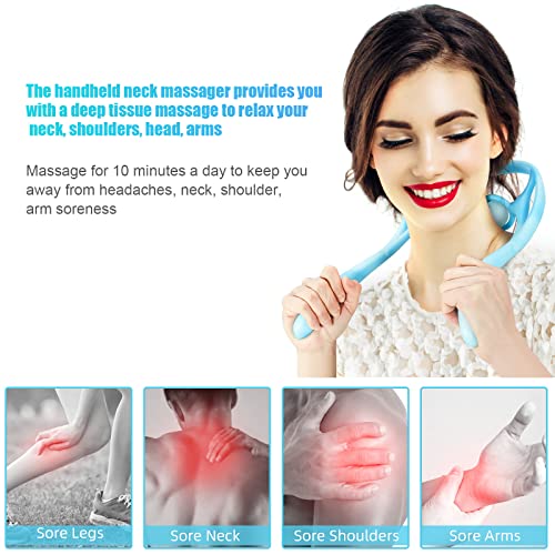 Lzcy Neck Massager,Dual Pressure Trigger Point Massage Tool,Handheld Self Shoulder Relaxer For Neck,Knee,Back Pain Relief,Muscle Deep Tissue Shiatsu Massage,Lightweight & Portable #TOP2
