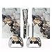 Produktbild PS5 Slim Disc Version Skin für Konsole und Controller, Vinyl-Aufkleber Playstation 5 Slim Skins Wrap Decal Cover Schutzzubehör für PS5 Slim Disc Edition (grauer Marmor)