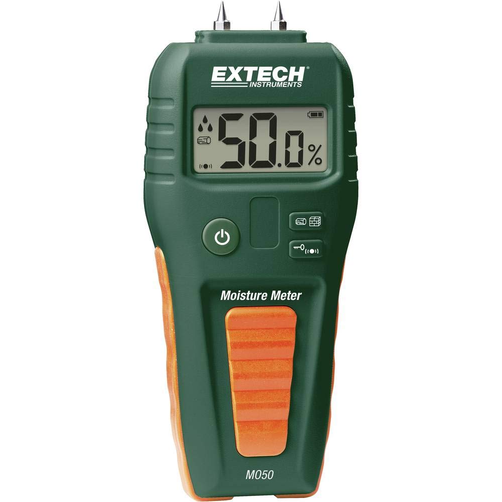 Extech MO50 Medidor de humedad de pines compacto - Mide la humedad en madera y materiales de construcción