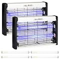 2 Pcs Electric Bug Zapper Indoor Insect Killer with Replacements Bulbs 20W Blue Light Powerful 2800V Attract Fly and Mosquito Traps with Circuit No Load Protection Outdoor Plug in Pest Control
