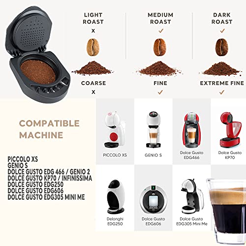 300pcs Espresso Coffee Capsules Foil Seals Aluminum Espresso Lids Aluminum Foil Lids Stickers to Reuse Capsules Espresso Machine Pods Stainless Steel Capsule Cups, 37 mm.