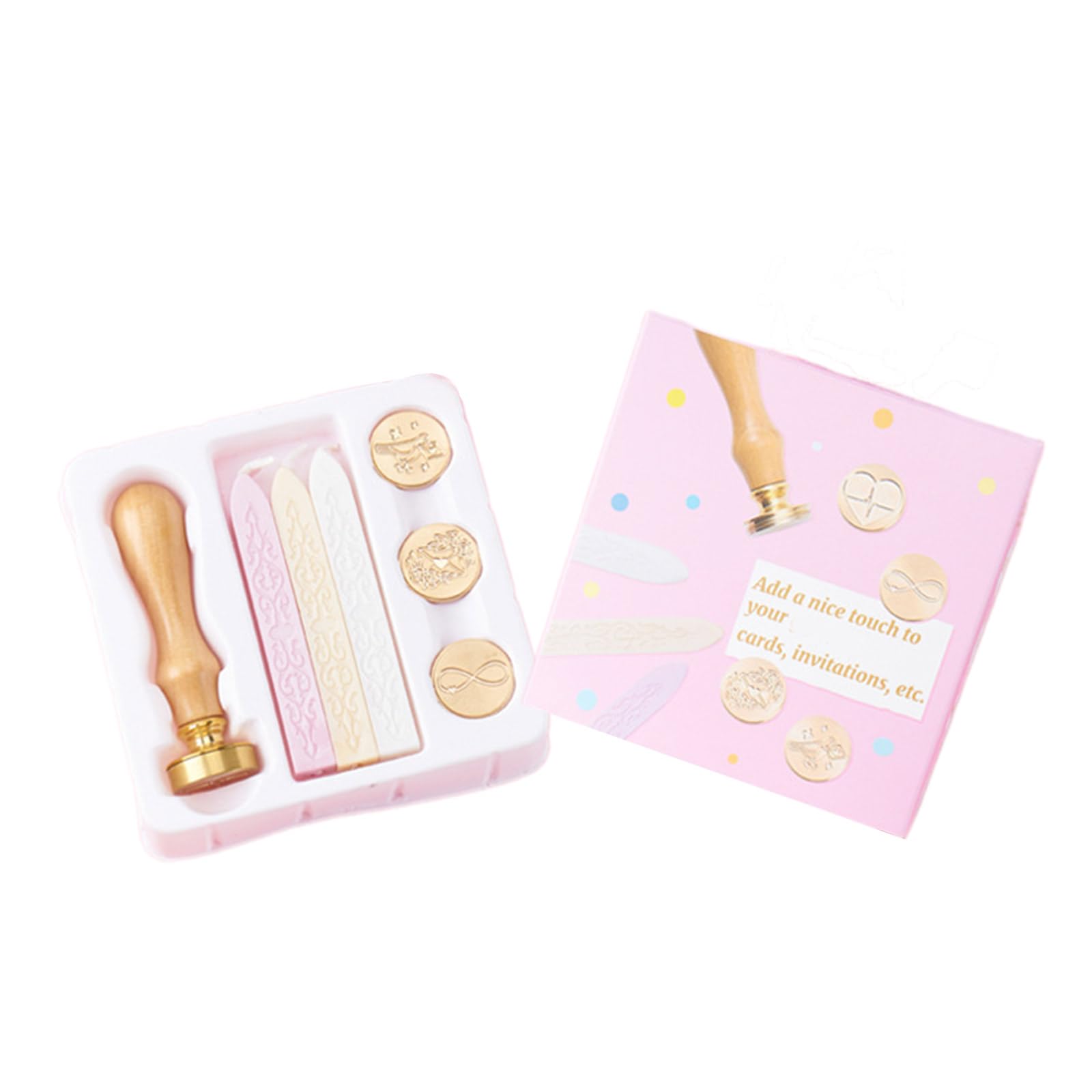 Jazuaiao Seal Stamp Set for Seal Envelope, Card, Scrapbooking, Vintage Stamp Set for Wedding Christmas Greeting Card Making