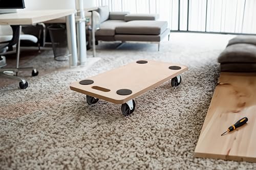 SCHEPERS (2Stück) Rollbrett Transportroller Möbelroller Roller für Möbel Transporter Tischtransportwagen max. 200kg