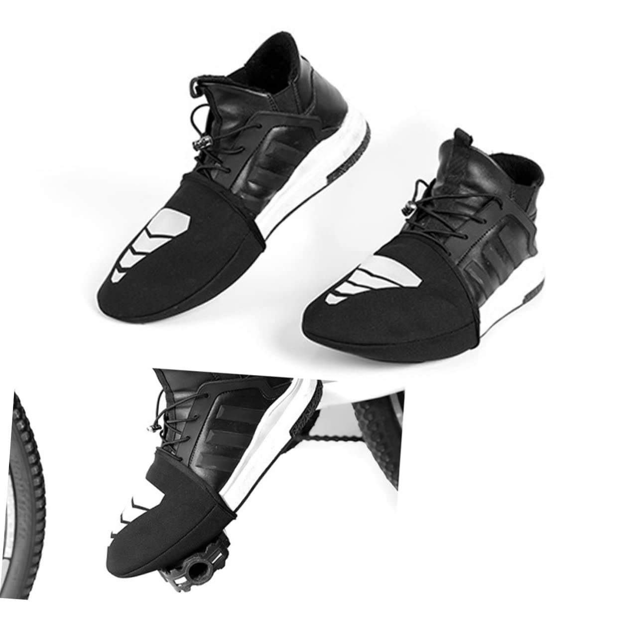 BESPORTBLE 2 Set Di Copriscarpe Antivento Per Ciclismo Copriscarpe Riflettenti Accessorio Per Ciclismo in Neoprene Per Una Guida Sicura 2 Paia*2