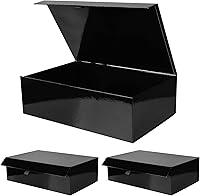 Vista 52 de Aimyoo Caja de regalo plegable azul marino con tapas de cierre magnético 13.8x9x4.3 pulgadas, cajas grandes para propuesta de dama de honor